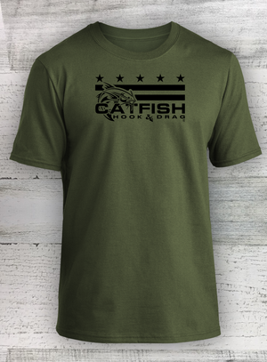 HD Fish - Subdued MERICANA - Short Sleeve - available in Catfish Walleye Crappie Bass