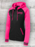 Walleye Tuff Mericana Neon Pink/Black Ladies Sport-Wick® Varsity Fleece Full-Zip Hooded Jacket