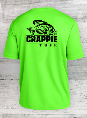 Crappie Tuff OG - Racer Mesh Short Sleeve Tee Neon Green