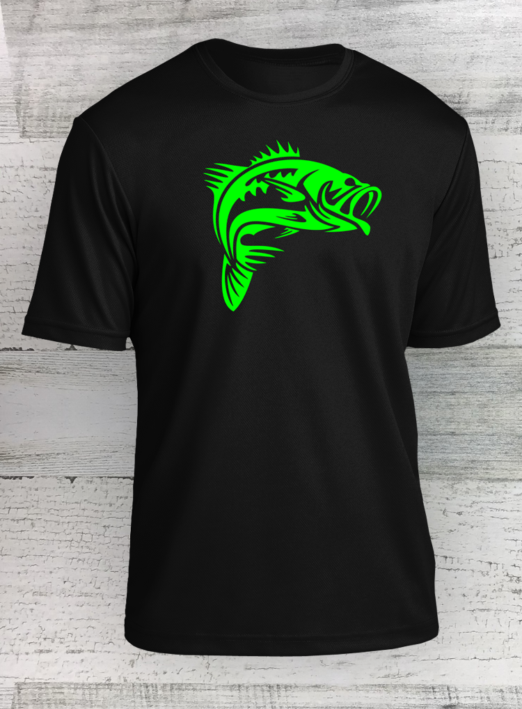 HD Fish Modern Retro - Racer Mesh Short Sleeve Tee - Catfish Walleye Crappie and Bass