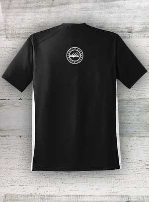 HD Catfish - Catfish Fishing Shirt -Dry Zone® Colorblock Crew Black/White